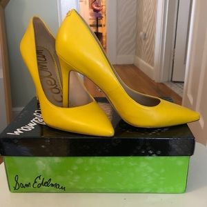 sam edelman yellow heels